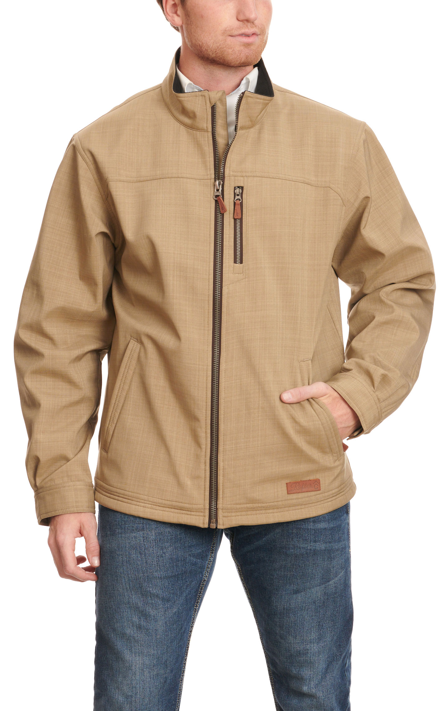 Rafter C Men's Taupe with Black Lining Bonded Jacket