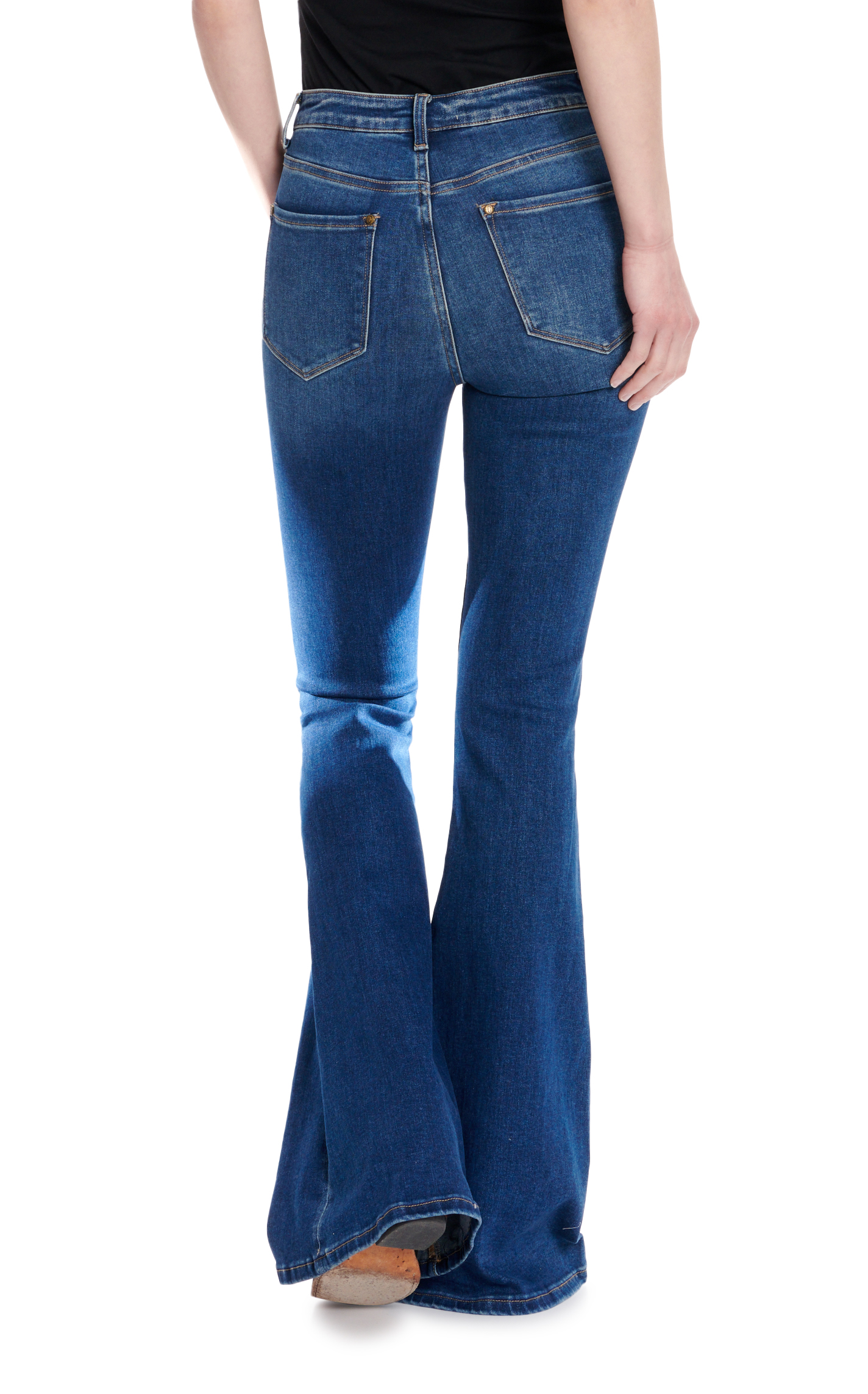 Rockin' C Women's Dark Wash High Rise Basic Flare Leg Jeans | Cavender's