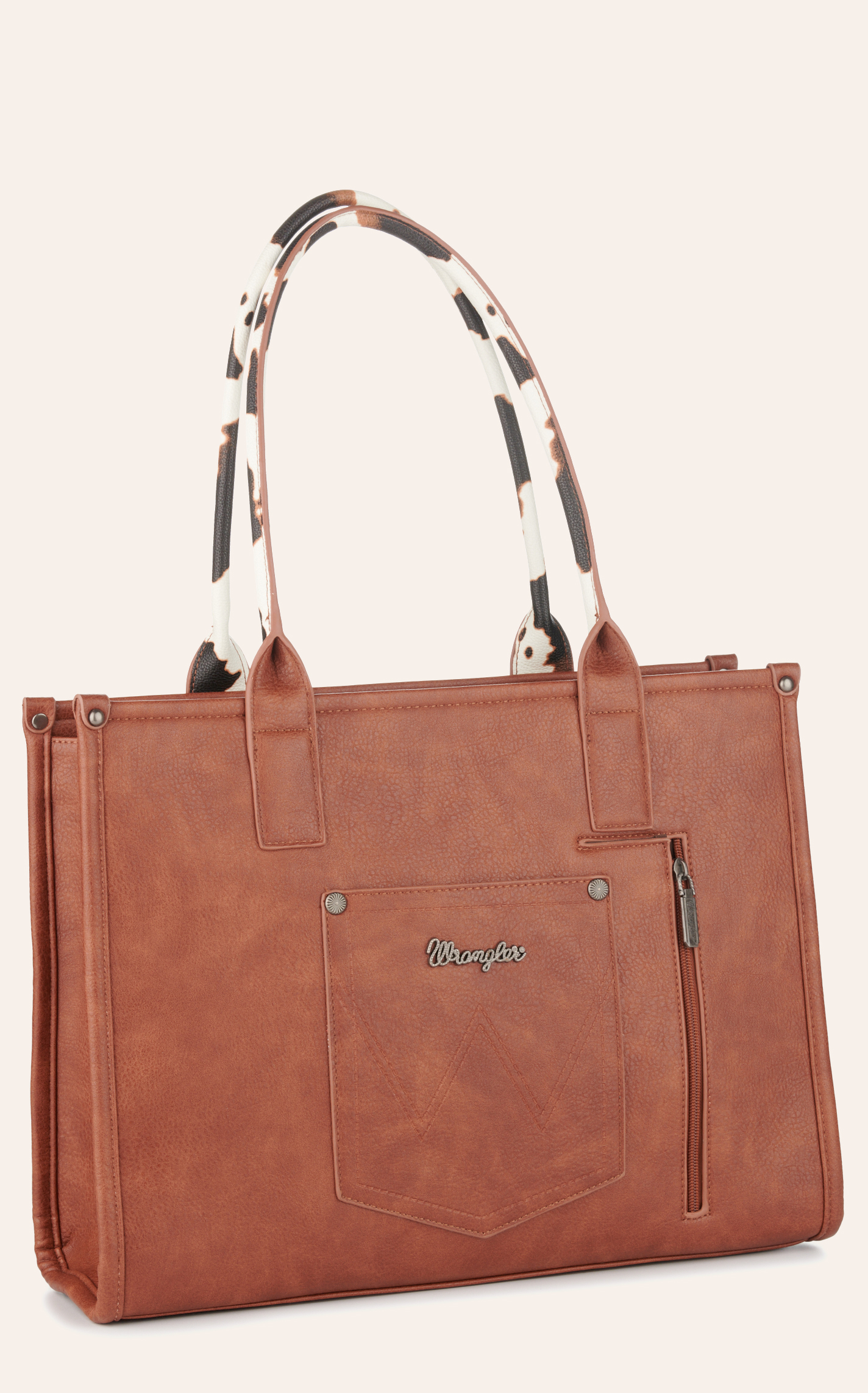 Eagle Black Pattern Print Leather Tote Bag