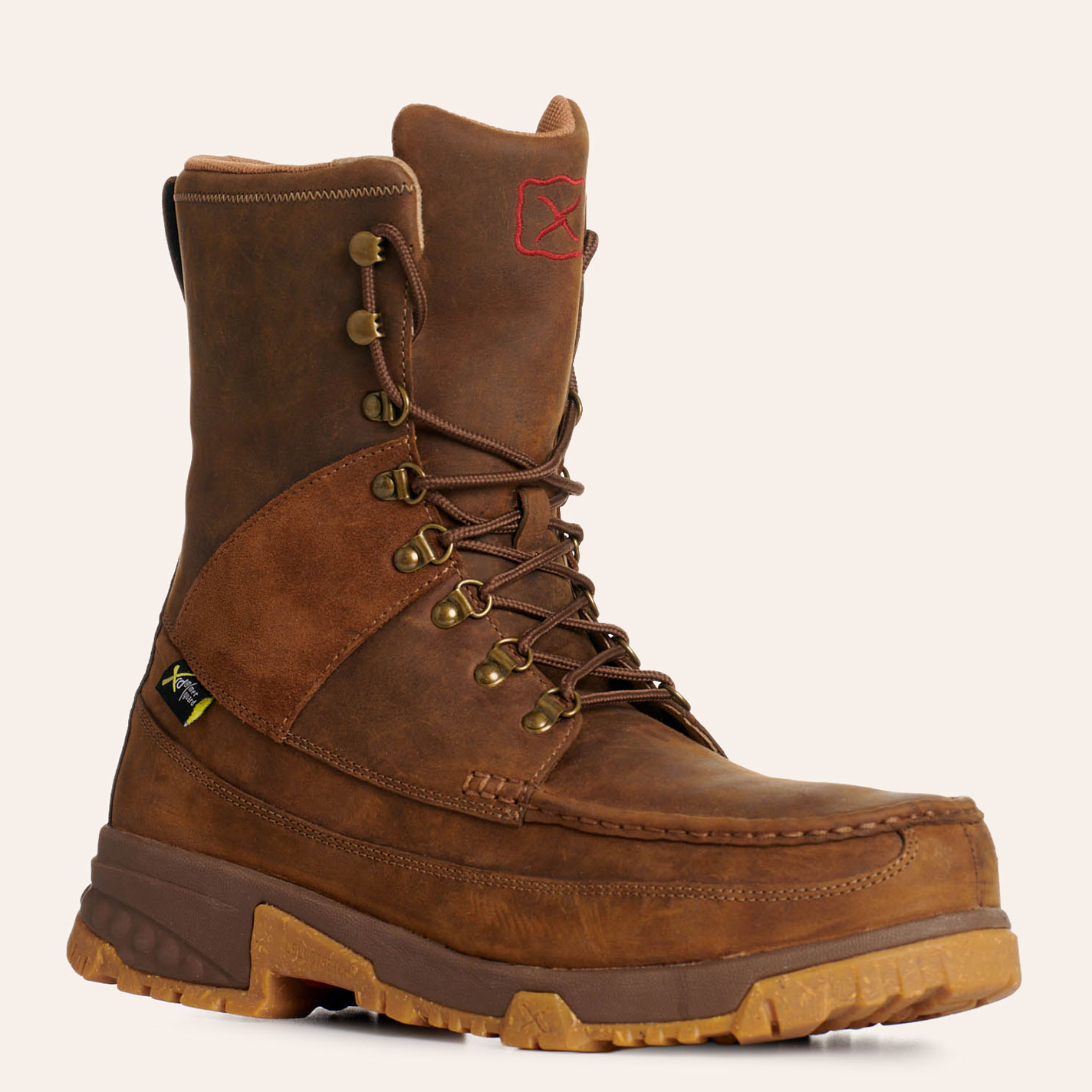 Twisted X Men's Distressed Saddle Brown CellStretch Round Composite Moc