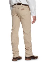 Wrangler Retro Men's Tan Slim Fit Straight Leg Jeans