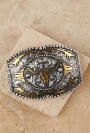 Scalloped Praying Cowboy Buckle - AndWest