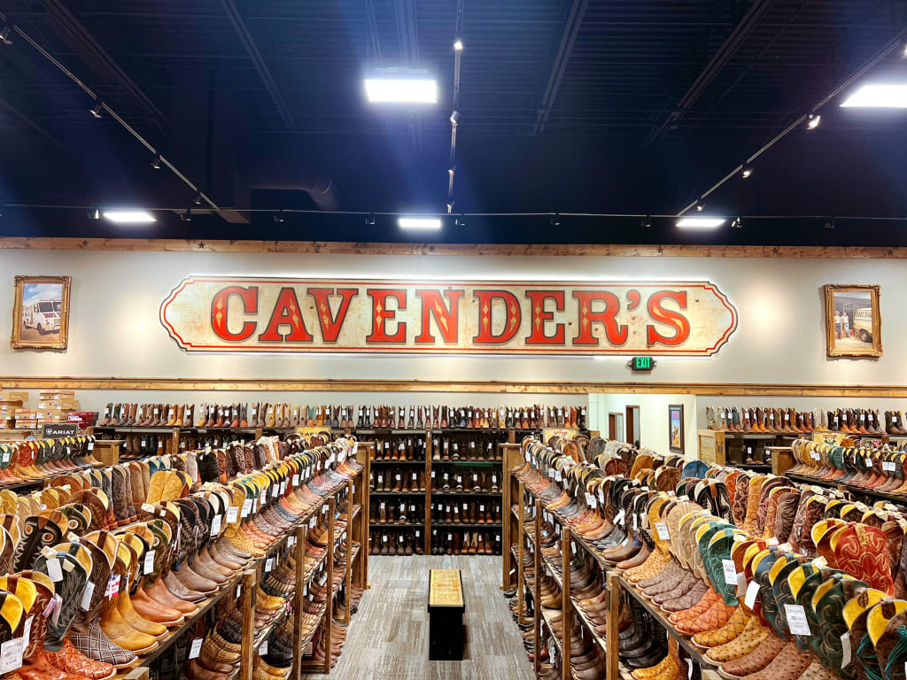 Cavender's Boot Section In Store