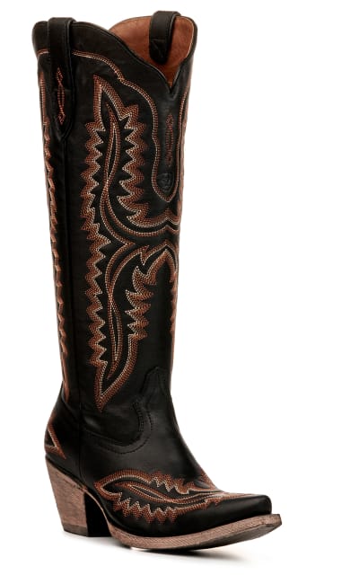 Ariat Women's Casanova Brooklyn Black Snip Toe Tall Cowboy Boots