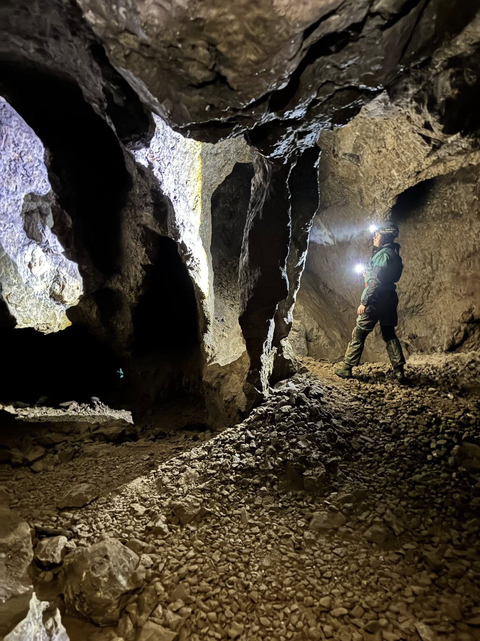 Caver underground