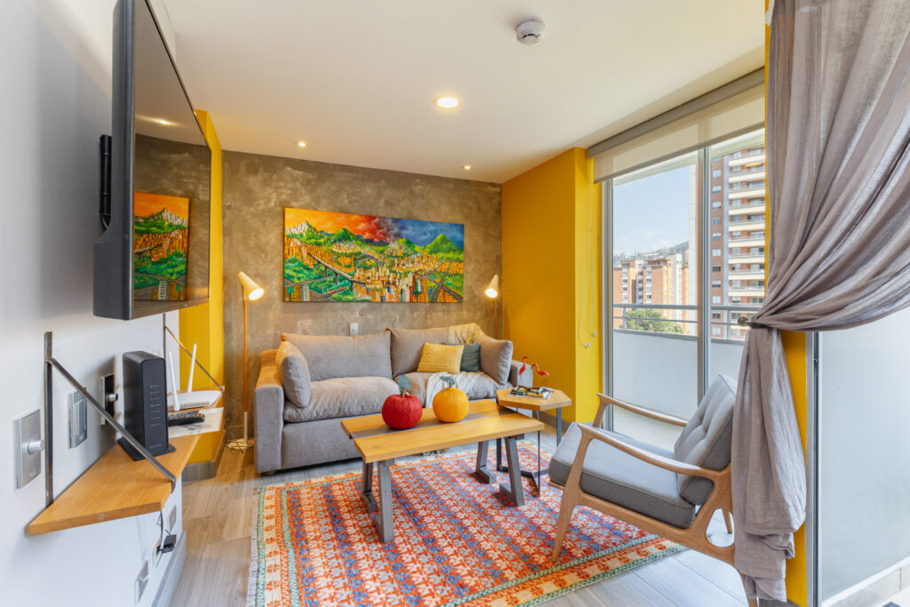 1BR 2BA Apartment for Rent in  Comuna 14 - El Poblado,  Antioquia - $1,650