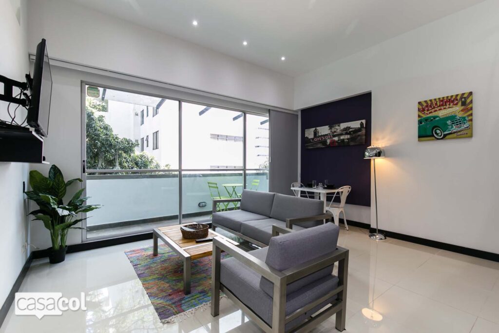 1BR 2BA Apartment for Rent in  Comuna 14 - El Poblado,  Antioquia - $1,350