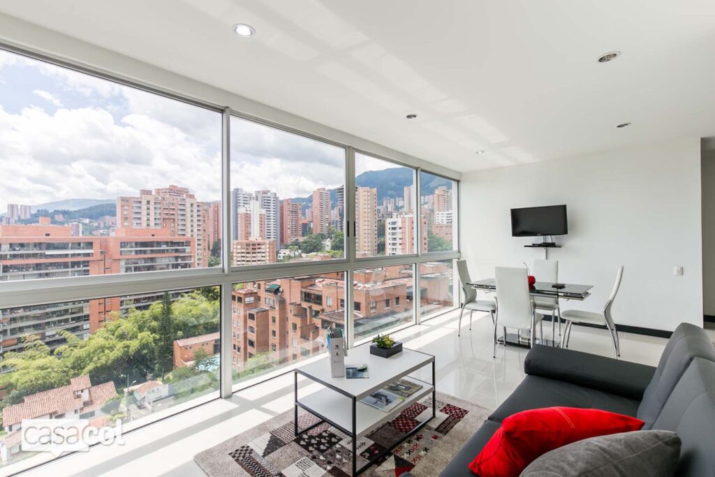 2BR 2BA Apartment for Rent in  Comuna 14 - El Poblado,  Antioquia - $1,600