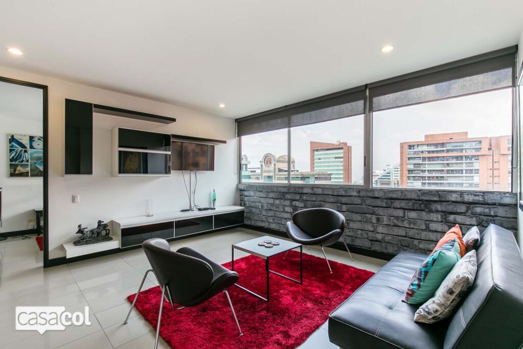 1BR 2BA Apartment for Rent in  Comuna 14 - El Poblado,  Antioquia - $1,300