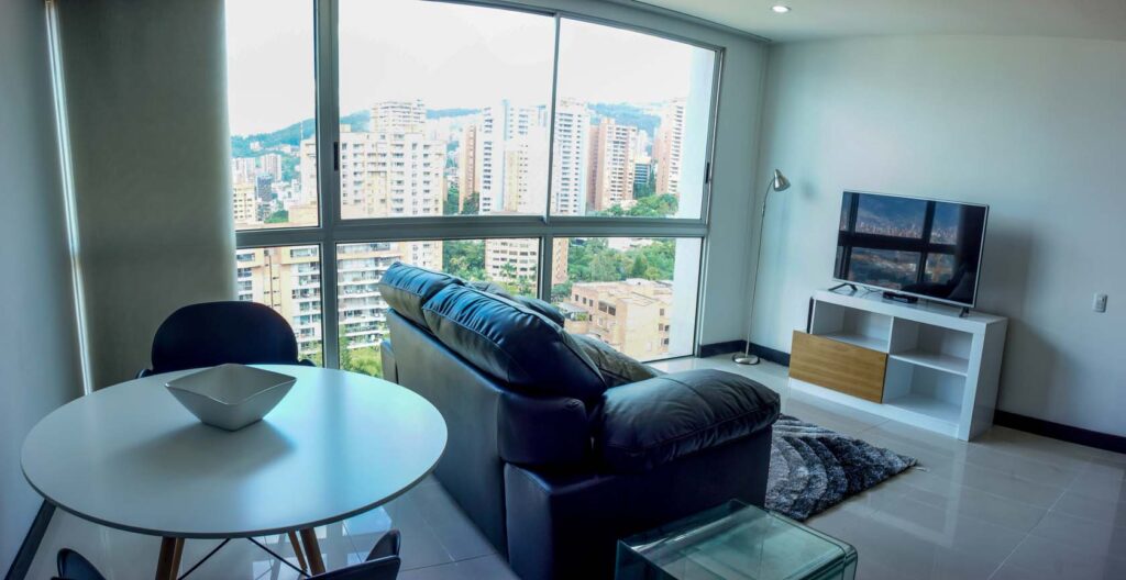 1BR 2BA Apartment for Rent in  Comuna 14 - El Poblado,  Antioquia - $1,350