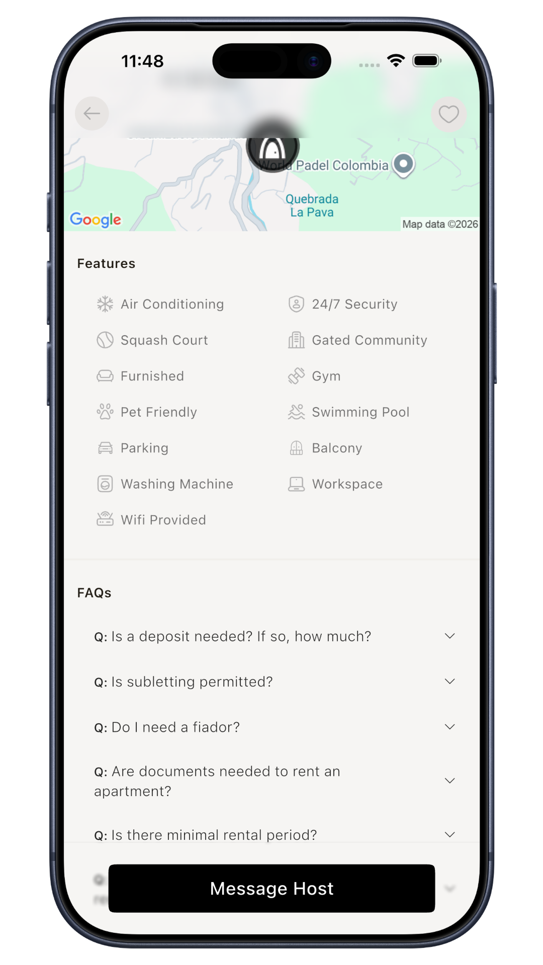 Apartment amenities and features for long-term rental in Medellín