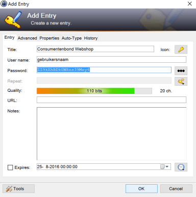 Keepass-stap6test