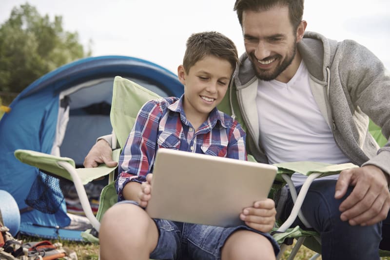 router op de camping