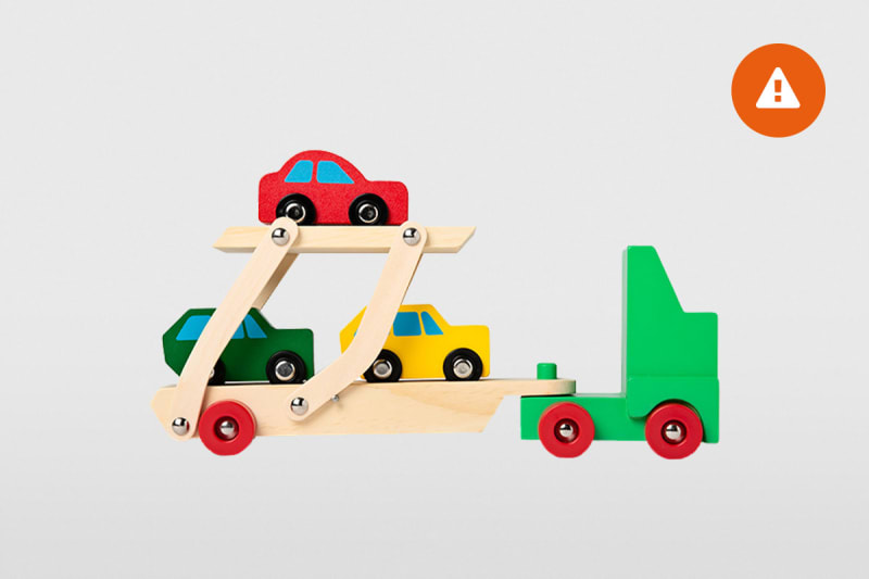 WAARSCHUWING Houten truck Flying Tiger 1200x800