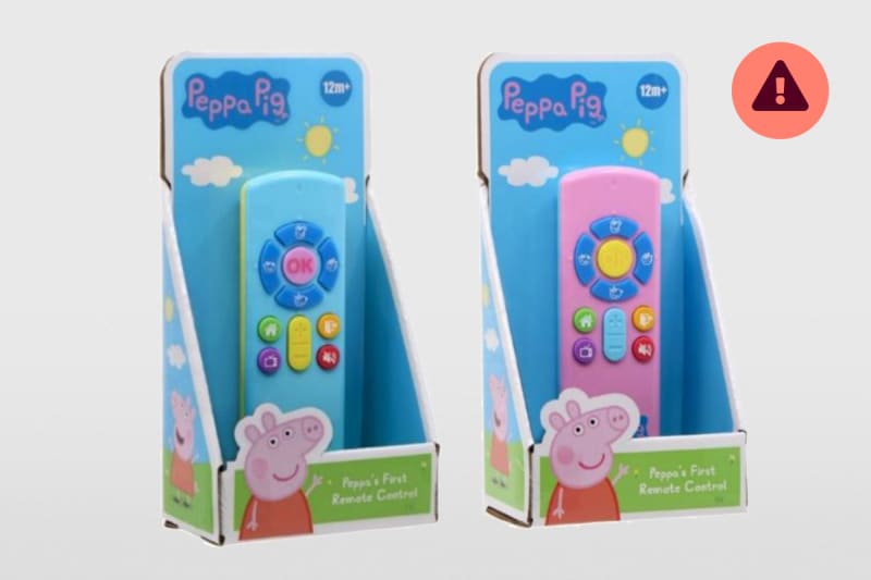 WAARSCHUWING Peppa Pig afstandsbediening 1200x800