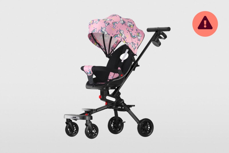 WAARSCHUWING 3 in 1 Luxury Shock Absorber Golden Baby Stroller