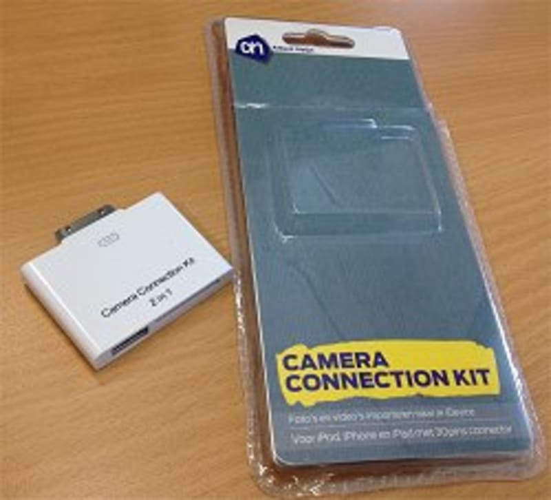 Albert Heijn Camera Connection Kit voor iPhone werkt niet goed.