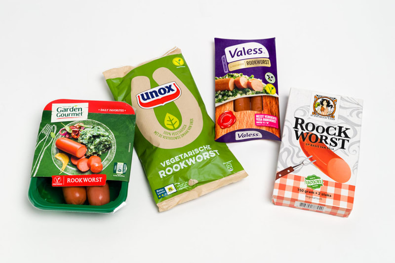 Groepsfoto-rookworsten
