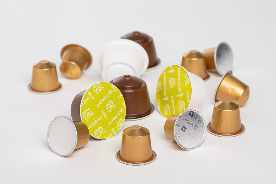 Koffiecups Nespresso of Dolce Gusto