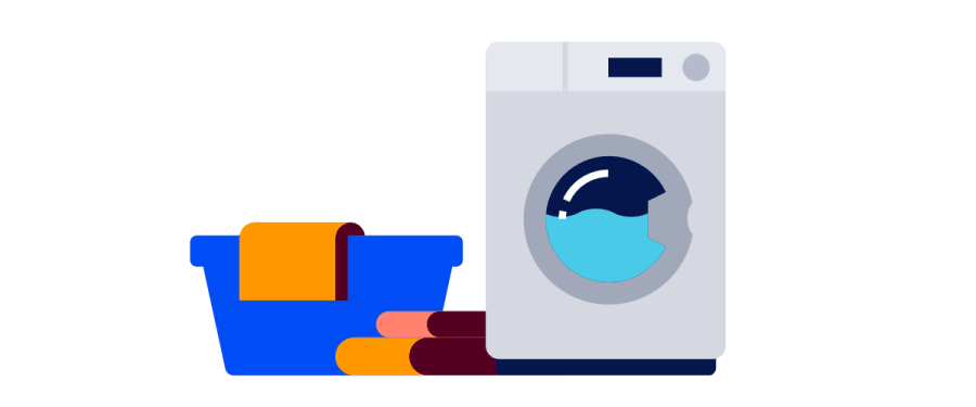 Wasmachine - Eigenschap - vulgewicht - illustratie