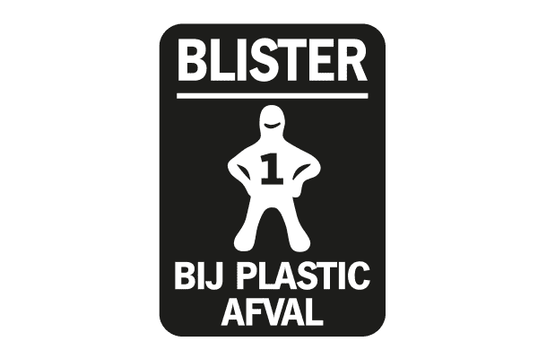 Blister bij plastic afval