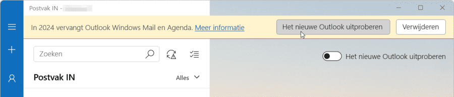1 Nieuwe Outlook uitproberen