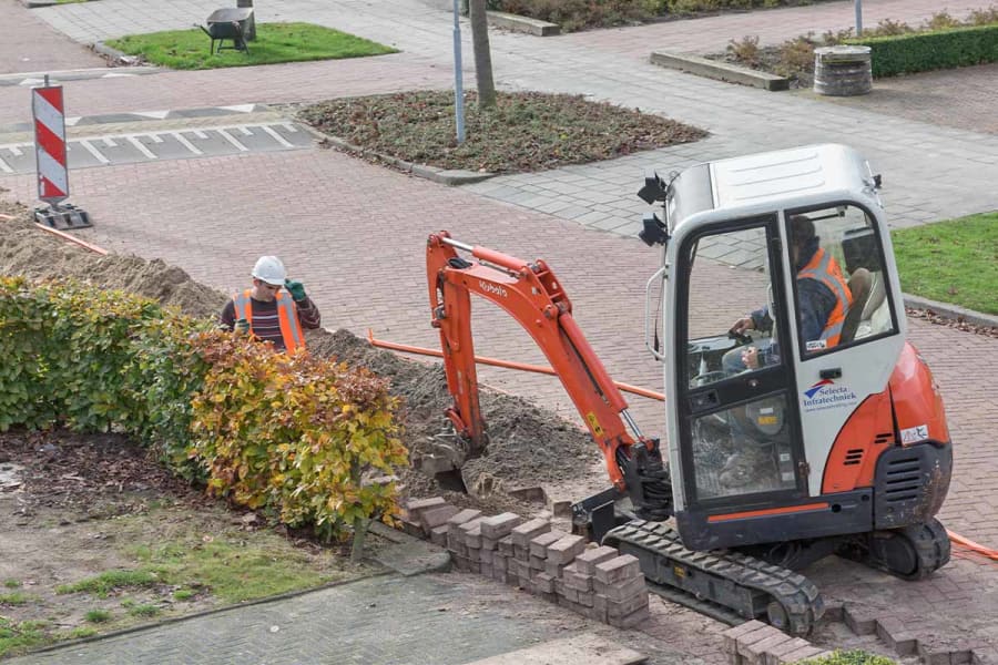 Aanleggen glasvezel