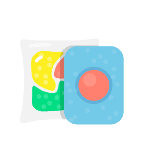 Vaatwasmiddelen illustratie