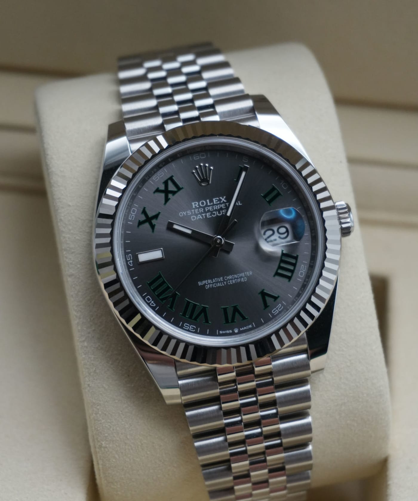 ROLEX Datejust 41 Oystersteel & White Gold ‘Wimbledon’