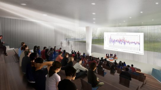 An architectural rendering of the new Cooperman Commons