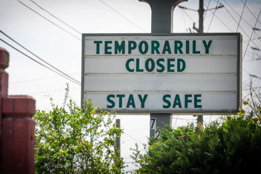 Temp Closed sign