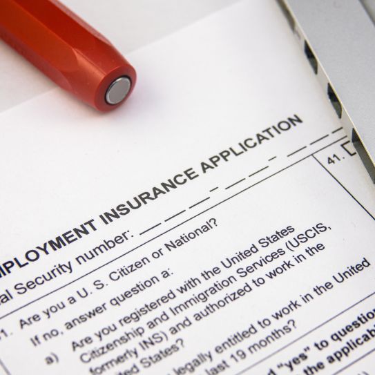 people in line; unemployment