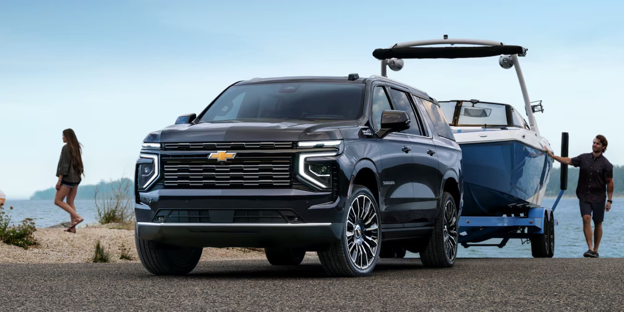 Black 2026 Chevrolet Suburban outside