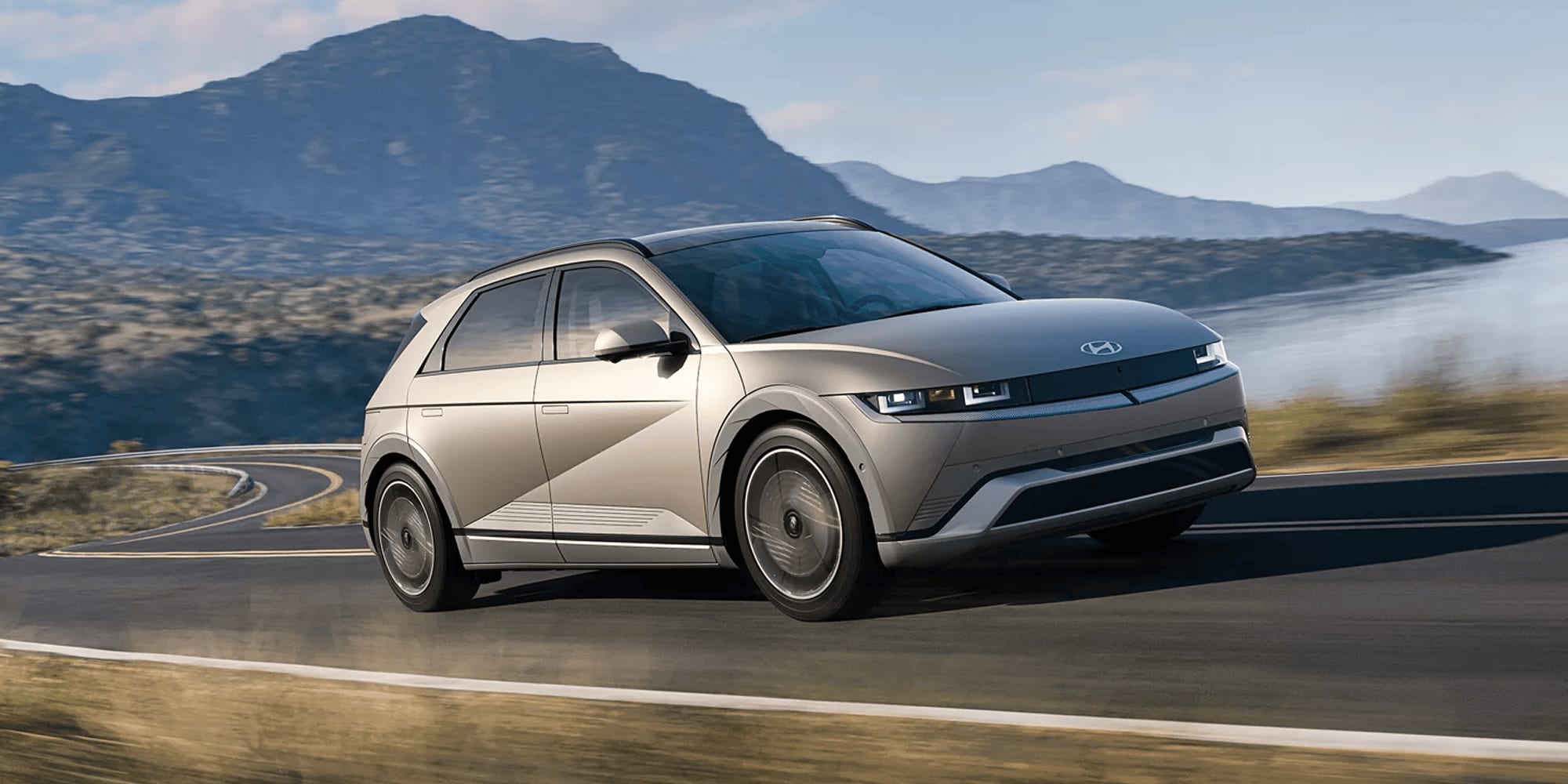 2026 Hyundai IONIQ 5 driving outside