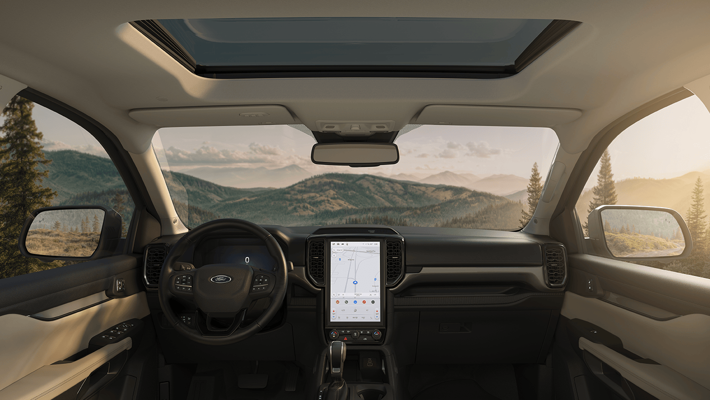 2026 Ford Ranger interior and sunroof