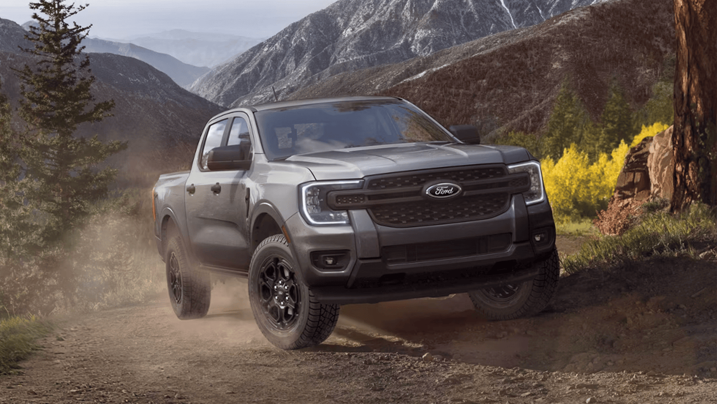 2026 Ford Ranger driving on a mountain road