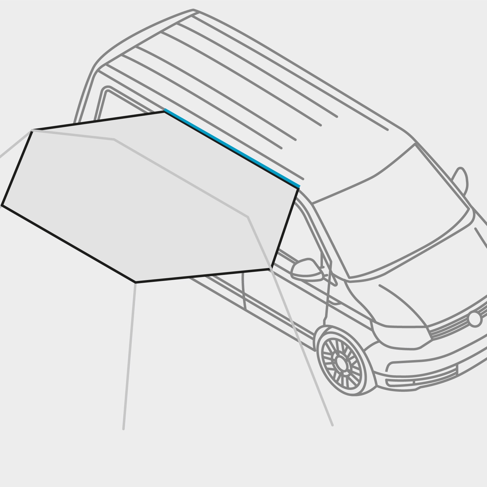 Motor Tarp Bus Sonnensegel [mit Keder] qeedo