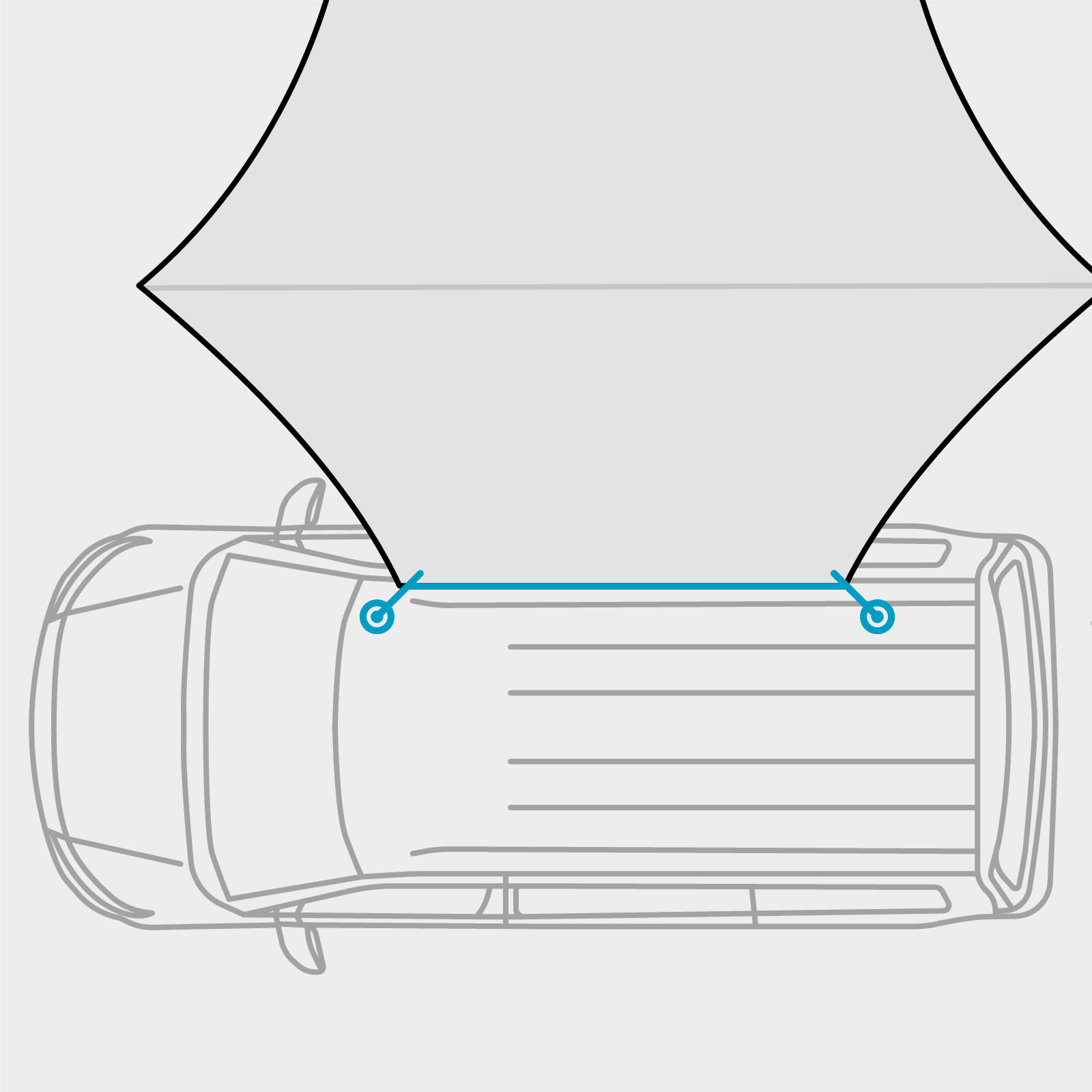 Motor Tarp Bus Sonnensegel [mit Keder] qeedo