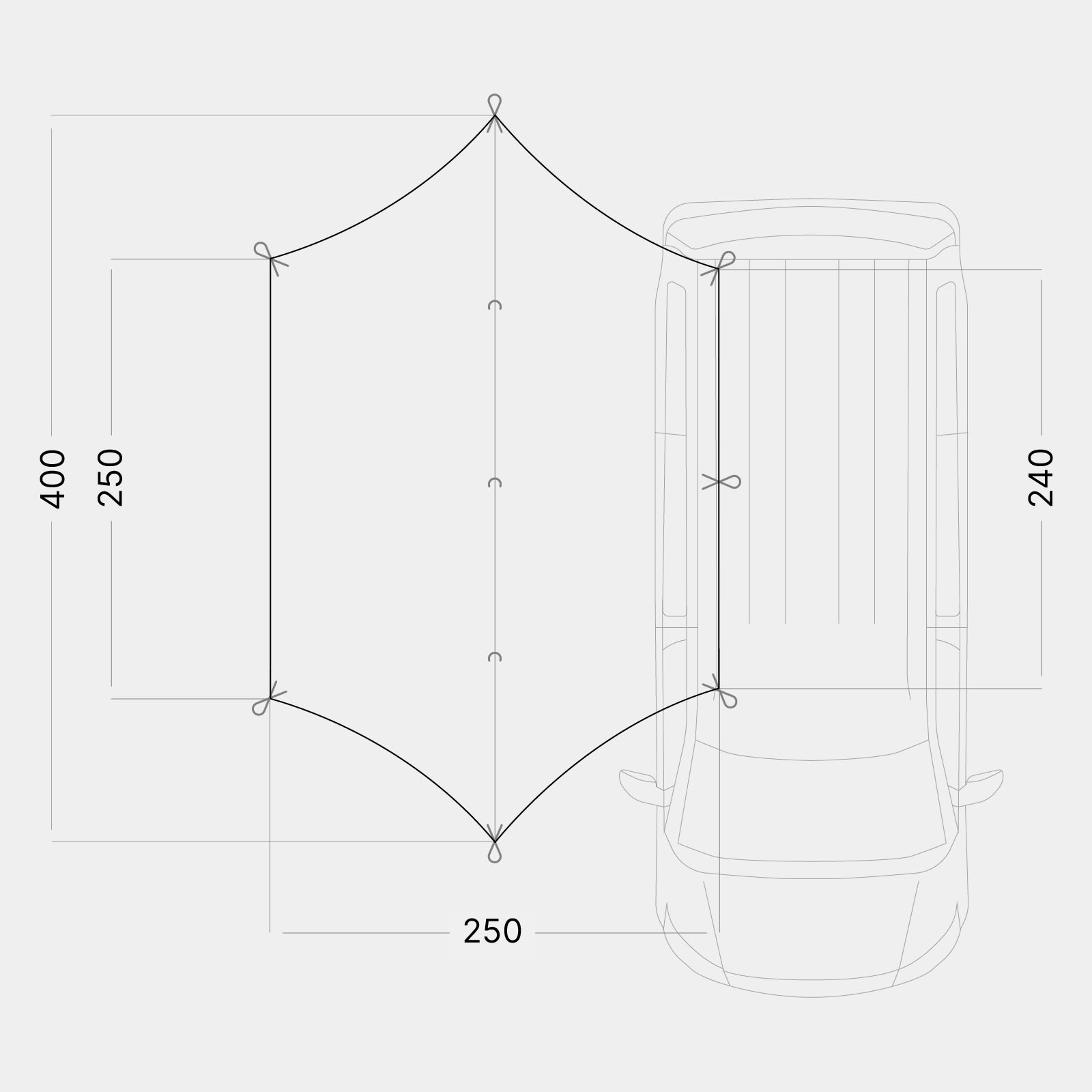 Motor Tarp Bus Sonnensegel [mit Keder] qeedo