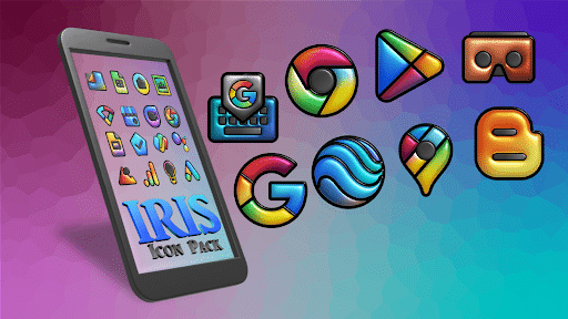 Iris Dark - 3D App Icons screenshot 1