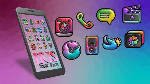 Iris Dark - 3D App Icons screenshot 4