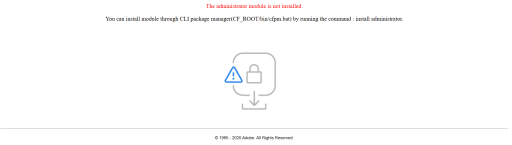 ColdFusion 2021 Update 19 – Administrator Not Installed and ...