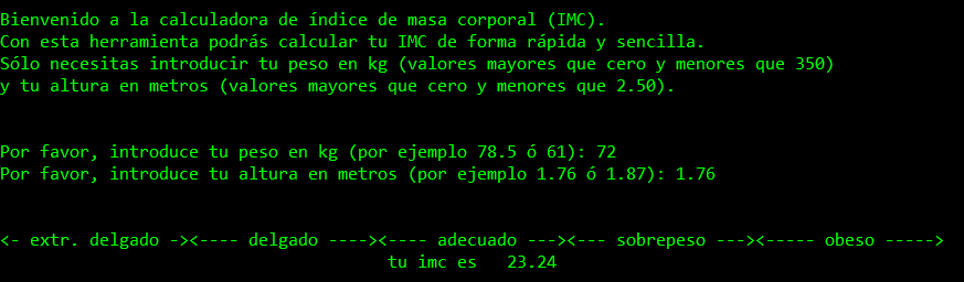 formula para calcular peso por altura