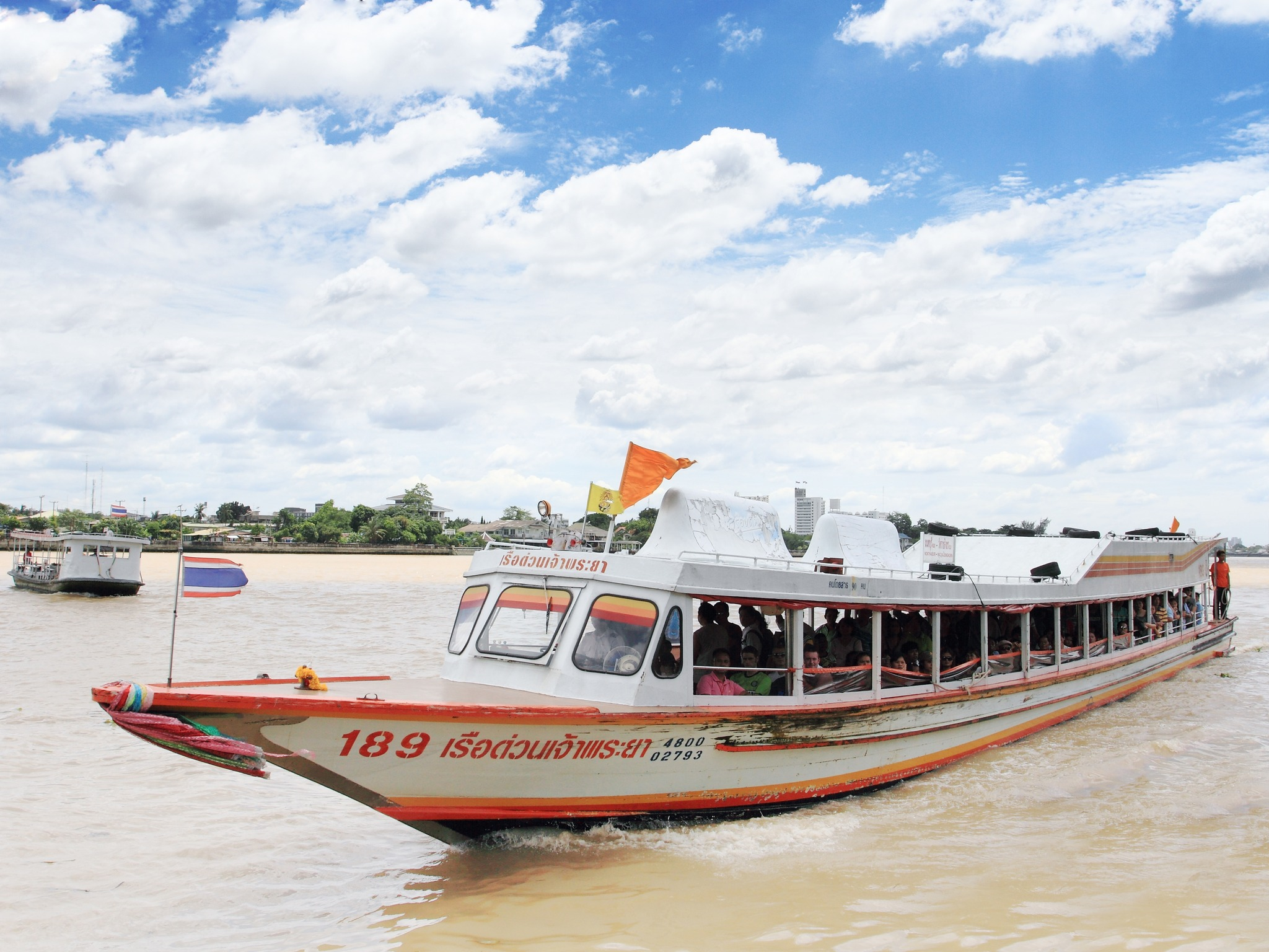 Chao Phraya Express Boat Orange Flag