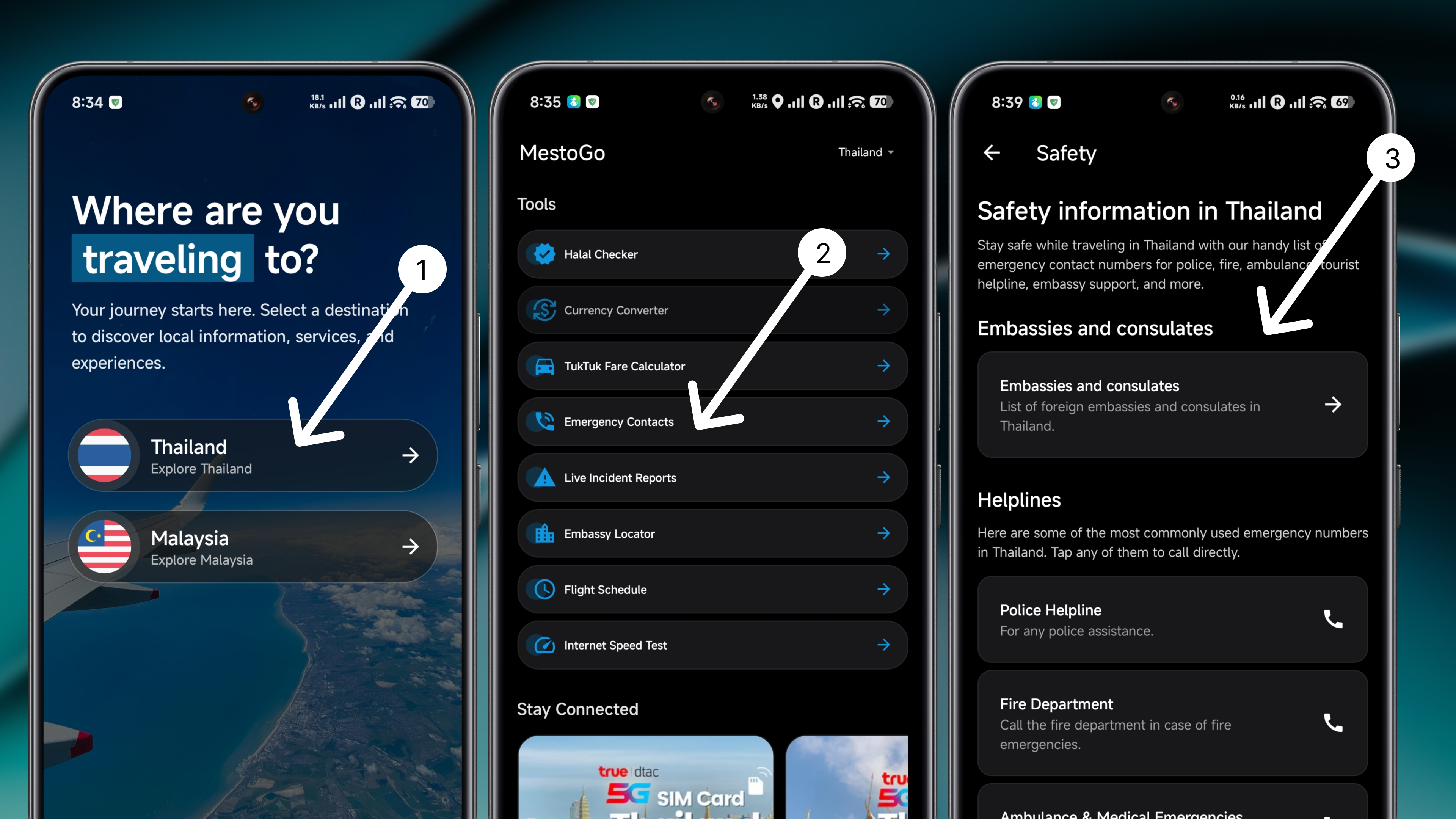 offline_emergency_contacts_of_thailand_in_mestogo_app