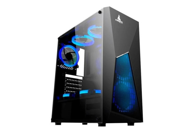 Caja ATX Icebertg Turbo Z8 Vidrio Templado 5 Ventiladores Led Azul Computador Gamer Colombia