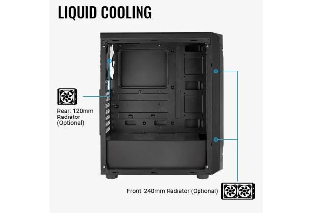 Caja ATX Aerocool Sentinel 4 Ventiladores ARGB Vidrio Templado Gabinete Gamer Computador Gamer Colombia