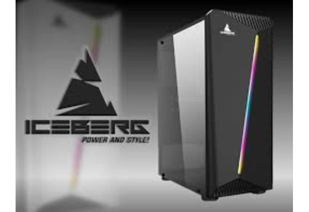 Caja ATX Iceberg Flux Negra Vidrio Templado con Ventilador de 120mm Computador Gamer Colombia