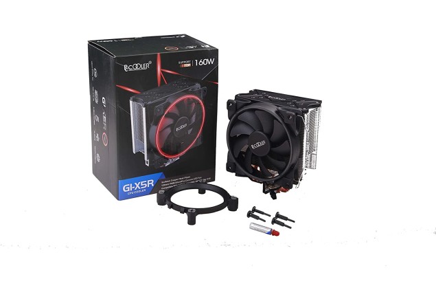 Disipador de Calor para CPU PcCooler GI-X5R Rojo Ventilador 120mm 5 Heat Pipes TDP 160W Computador Gamer Colombia