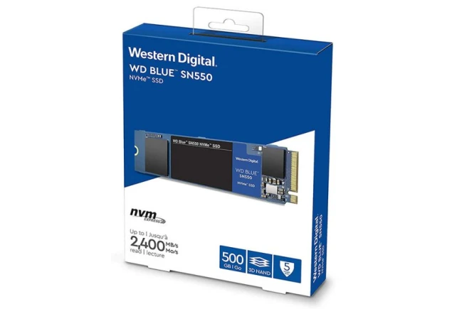Disco SSD Western Digital WD BLUE SN550 NVMe M.2 2280 500GB PCI-Express 3.0 x4 Computador Gamer Colombia